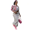 디자이너 여성 자켓 봄 가을 짧은 스타일 겉옷 야구 긴 소매 인쇄 Streetwear 코트
