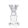 Titulares de velas Decoração de casamento Europeu de vidro transparente castiçal retro romântico Crystal Crystal de pernas altas