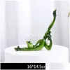 Arts And Crafts Vilead Resin Yoga Frog Figurines Garden Decoration Porch Store Animal Ornaments Room Interior Home Decor Accessories Dh1Kb