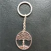 Keychains Bioscience Molecule Key Chains Fashion Geometric Juwelen Boom van het leven met een DNA -auto Keychain -tas slijtage voor vrouwelijke mannen