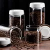 Storage Bottles Jars Coffee Beans Vacuum Sealed Tank Transparent Glass Food Storage Jars Household Moistureproof Air Extraction Airtight Container J230301