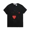 Designer Tee Men's T-shirts Cdg Com Des Garcons Play Red Heart Short Sleeve T-shirt White xl