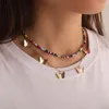 Collier ras du cou pour femmes, chaîne de perles papillon, pendentifs pour bijoux multicouches