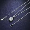 Pendentif Colliers QUKE Real Snowflake Collier D Couleur VVS1 Lab Diamonds 925 Sterling Silver pour les femmes de mariage Fine Jewelry 230307