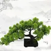 Kwiaty dekoracyjne Małe sztuczne bonsai sosna symulacja drzewa pine wyświetlacz biurka doniczkowego do parapetu do hali domowego dekoracji domowego biura