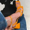 Sandals MCCKLE Women's Sandals 2022 Summer New Square Toe Cliptoe Low Heels Ladies Shoes for Women Buckle Strap Elegant Female Sandal Z0306