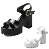 Sandals Fashion New Shoes Women Dresses For 2021 Wedge Summer PU Sandals Heeled Shoes Female Ladies White Black Size 35 36 37 38 39 Z0306