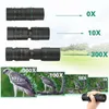 스마트 폰 어댑터가있는 10-30040mm HD 단안 망원경 Clear Bak4 Prism FMC 렌즈 별을위한 단안 구조 조류 관찰 사냥.