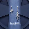 Ear Cuff Thaya Fashion Women Drop Earrings Asymmetrical Hanging For Trending Silver Needle Engagement Fine Jewelry 230307