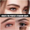 Eyebrow Enhancers 1Set Brow Stamp Sha Kit Waterproof Long Lasting Natural Shape Contouring Stick Hairline Makeup Eyes Drop Delivery Dh0B9