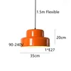 Hanglampen 2023 Eenvoudige Noordse oranje metaal E27 Tafel keuken eetkamer woonkamer lamp
