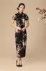 Abbigliamento etnico FloralPeacock Abito tradizionale cinese da donna Colletto alla coreana vintage Qipao Oversize Long Slim Cheongsam 3XL 4XL 5XL 6X