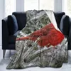 Filtar djur fågel 3d tryckning tryckt filt sängöverdrag retro sängkläder fyrkantig picknick mjuk
