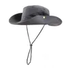 Szerokie brzegowe czapki siatkowe oddychające stały kolor przeciwsłoneczny Hat Fisherman Hat Summer Men Men Big Brim Outdoor Sun Ochrony ochrony przedsiębiorstwa 2021 R230308