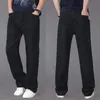 Мужские джинсы мужские джинсы мода мода с прямой повседневной широкой штаны для ног Ковбоя мужская уличная одежда корейские брюки хип -хоп весна летние джинсы 230308