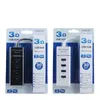 4 I 1 Black USB 3.0 Hub Splitter för PS4/PS4 Slim High Speed ​​Multifunctional Adapter Laptop MacBook Equipment With Package