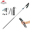 Trekking Poles Nordic Aluminium Alloy Ultralight Collapsible Stick Handing Pole Foldbara Travel Walking Sticks 230307