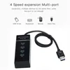 4 I 1 Black USB 3.0 Hub Splitter för PS4/PS4 Slim High Speed ​​Multifunctional Adapter Laptop MacBook Equipment With Package