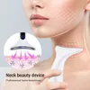 Ansiktsvårdsapparater Nacke ansiktsmassor Anti Wrinkle Lifting 3 färger LED PON THERAPY Hud Draw Minska Double Chaint Beauty Device Skin Care 230308