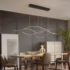 Люстры современная вилка люстра для ресторана в ресторане с минималистским золотым черным светодиодным освещением