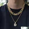 Chains Hip Hop Bling Jewelry Men Iced Out Rap Personality Alloy Diamond Nk3 1 Figaro Cuban Link Necklaces Or Bracelets Drop Dhgarden Dhtgn
