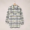 Women's T Shirts MAQVOB High Quality Women Checked Shirt Coat Factory Wholesale OEM ODM Cotton Poacket Blouse Tops Casurel Wear Oversize