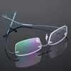 Sunglasses Frames HD.space Ultra-light Optical Glasses Frame Memory Titanium Alloy Rimless For Myopia Prescription 9 Colors Fashion