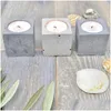 Candle Holders Concrete Tealight Holder Molds Candlestick Sile For Cement Diy Vessel 210722 Drop Delivery Home Garden Dhwul