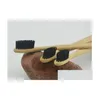 Tandenborstel bamboe houtskool zachte nylon capitellum tandenborstels voor el reis tanden borstel druppel