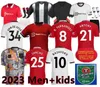 22 23 Sancho Mans utds Manchesters Soccer Jersey Erikson Martinez Varane Greenwood Rashford Football Dorts 2022 2023 Men Kids Kits B.Fernandes Malacia Player