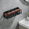 Toothbrush Holders Bathroom Stand WallMounted Razor Holder Toothpaste Storage Rack Towel Hooks Toilet Organizer Accessories 230308