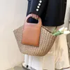 Abendtaschen 2023 Sommer Mode Big Beach Basketbeutel Dame Stroh Schulter Frauen Reisen große Kapazität gewebtes Totes handgefertigte Handtaschen