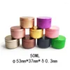 Storage Bottles Wholesale 50ml Tea Can 53 37mm Coffee Powder Candle Sealed Aluminum Small Box