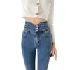 Jeans Femme Printemps Hiver Mode Femme Taille Haute Jeans Jambe Large Baggy Femme Denim Capris Pantalon Jean Mom Jeans Pantalon 230308