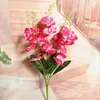 Kwiaty dekoracyjne 2PCS sztuczny phalaenopsis afrodyta rchb. F. Flower Branch for Plant Wall Tła Wedding Home Al Office Bar