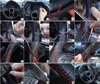 Koło kierownicze obejmują oryginalną skórzaną okładkę samochodu Universal for Clio Megane 2 3 Duster Scenic Sandero Captur TWINGO