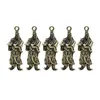 Charms 5 stycken Copper Small Statyes figurin Novelty Gift Pendant Collectible For Decor Keychains Home Decoration Armband Halsband