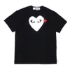Designer TEE Men's T-Shirts CDG Com Des Garcons T Shirt Mens XL White Short Sleeve red Heart Womens Size XL