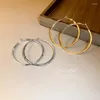 Orecchini a cerchio 2023 Oro 925 Sterling Silver Ear Ring Circle Oversize Trend Quotidiano Gioielli all'ingrosso Ciondola Party Office Lady