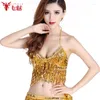 Stage Wear Sexy Women's Belly Dance Costume Bras Sequins Tasselsbras Clothes Bra Tops