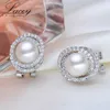 Ear Cuff Natural Big Pearl Earrings Jewelry 925 Sterling Silver Clip For Women Wedding 230307