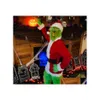 Feestmutsen The Green Monster Christmas Cosplay Costume Outfits With Mask Props Xmas Gift Drop Delivery Home Garden Feestelijke voorraden DHG5U