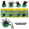 Vattenutrustning 360 graders trädgårdssprinkler Multi-huvud justerbara sprinklers Automatiska system för gräsmatta