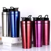 Water Bottles Stainless Steel Shaker Whey Protein Powder Sport Drinking Mixer Cup Portable Gym Training Drink Vacuum 230308