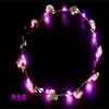 20pcs/ Hot Colorfle Christmas Party Greating Wreath Halloween Crown Flower Headband Femenino Llevado Luce Up Camoder Guierras
