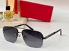 Sonnenbrillen für Männer und Frauen, Sommer-Designer, 0358S-Stil, Anti-Ultraviolett, Retro-Brille, rahmenlose Brille, zufällige Box