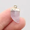 Anhänger Halsketten Natürlicher Halbedelstein Messerform Weißer Kristall Amethyst Charms für Schmuckherstellung DIY Halskette Zubehör 1PC