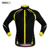 Jackets de corrida Autumn Winter Cycling Jacket Men Women Térmico Camisa de Bicicleta MTB Ciclo de Manga Longa Jersey Red/Amarelo Bike