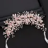 Hochzeit Haarschmuck Silber rColor Braut Blumen Stirnband Prom Tiara Zubehör Braut Handgefertigte Ornamente Weiblicher Kristall Kopfschmuck 230307