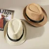 Wide Brim Hats Hot Unisex Women Men Fashion Summer Casual Trendy Beach Sun Straw Panama Jazz Hat Cowboy Fedora hat Gangster Cap Dropshipping R230308